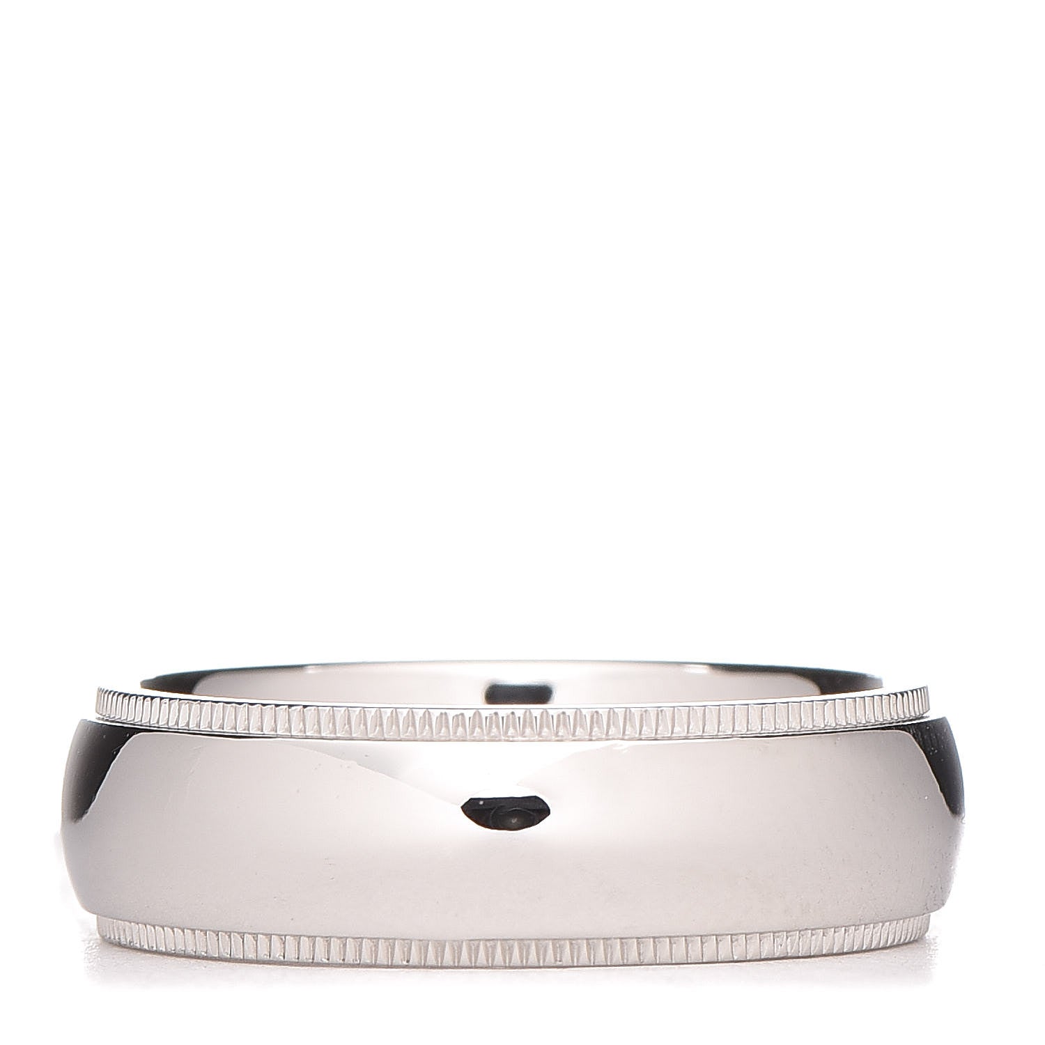 Tiffany Platinum 6mm Classic Milgrain Wedding Band Ring 54 7 1 of 5