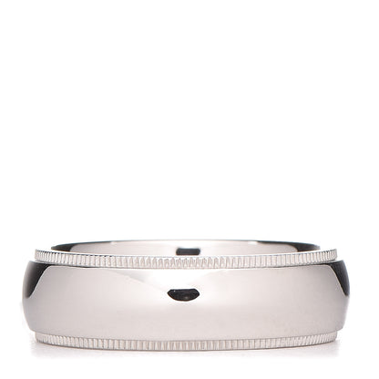 Tiffany Platinum 6mm Classic Milgrain Wedding Band Ring 54 7 1 of 5