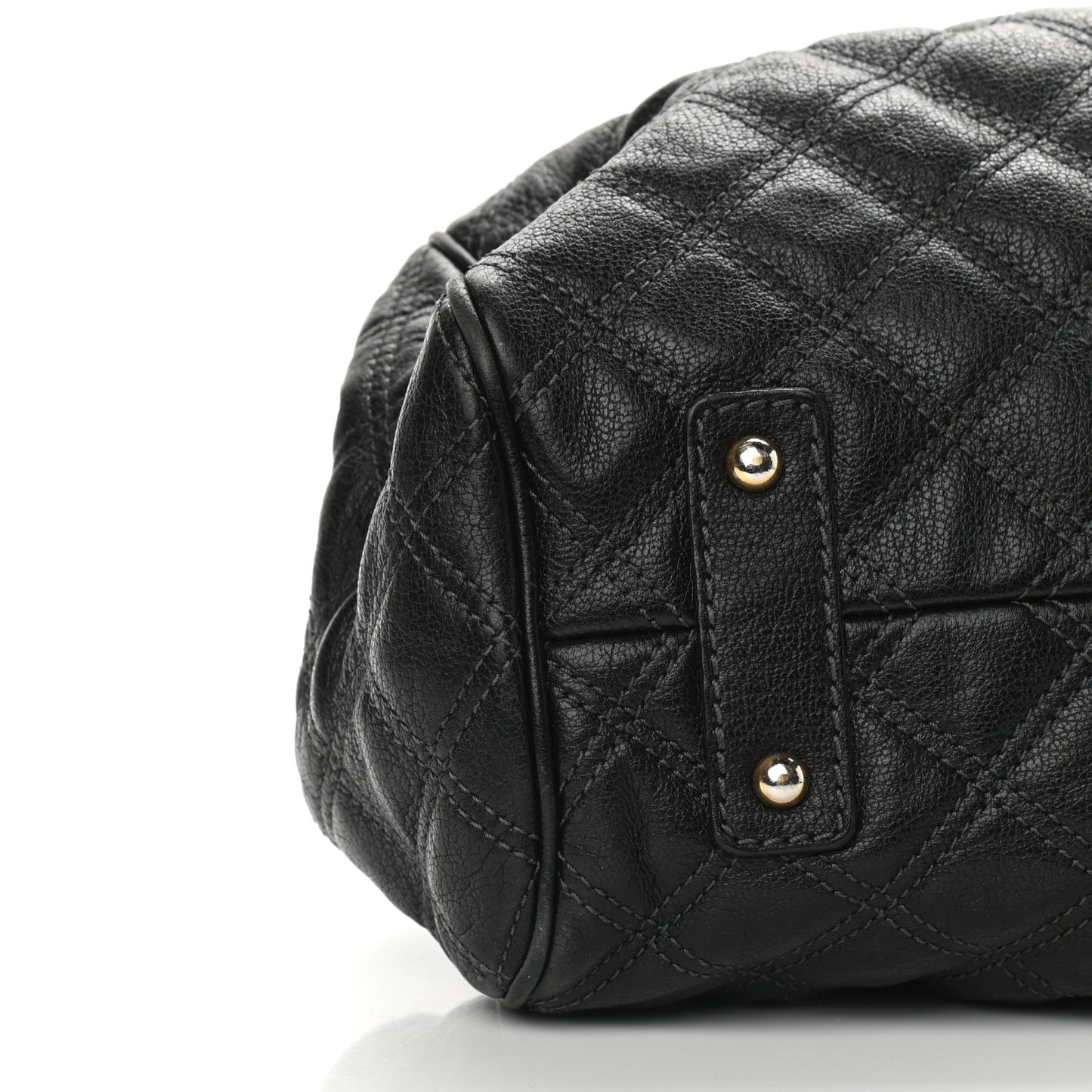 Calfskin Quilted Stam Black