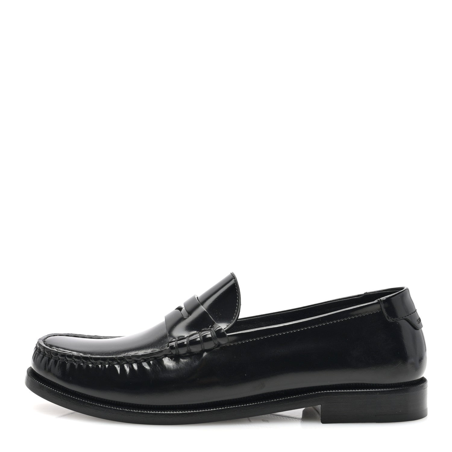 Saint Laurent Patent Calfskin Penny Loafers 39 Black 1 of 8