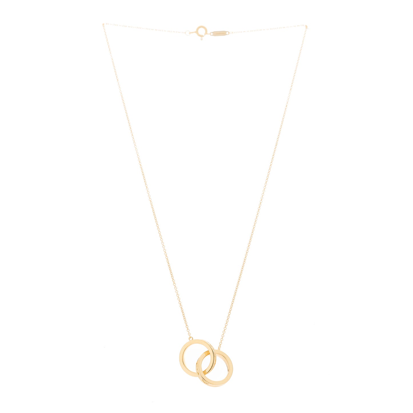 18K Yellow Gold 1837 Interlocking Circles Pendant Necklace