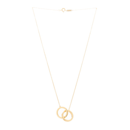 Tiffany 18K Yellow Gold 1837 Interlocking Circles Pendant Necklace 3 of 6