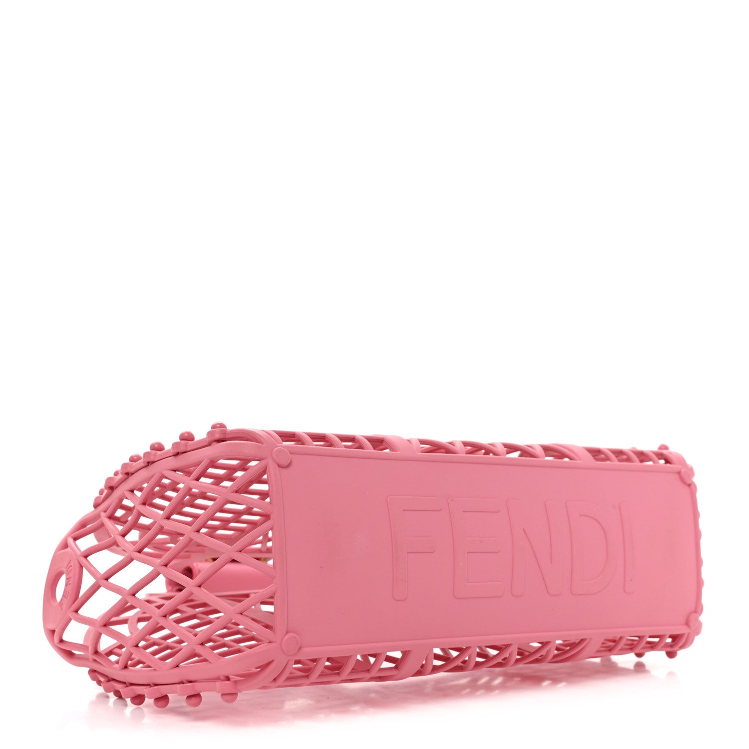 Fendi Recycled Plastic Vitello Liberty Matte Small Fendi Basket Rosa 4 of 11