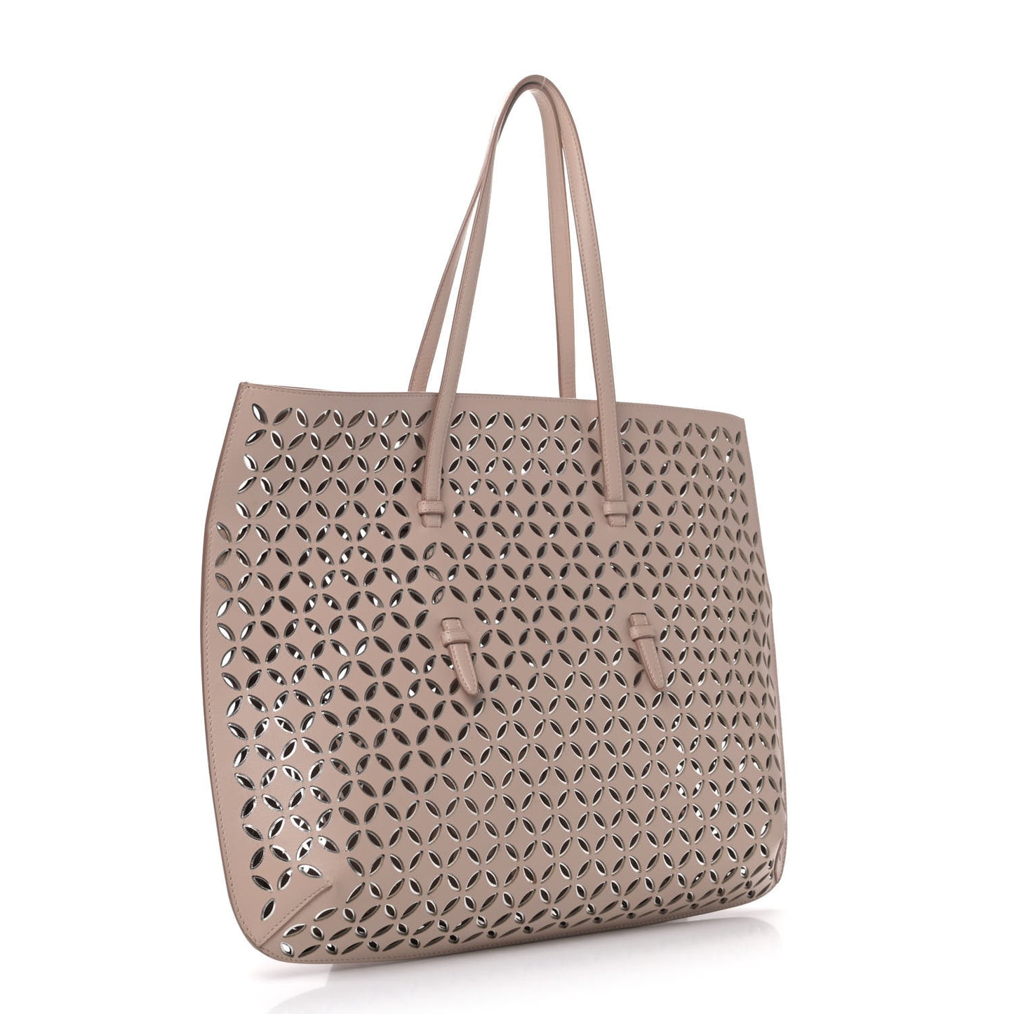 Calfskin Laser Cut Tote Sable