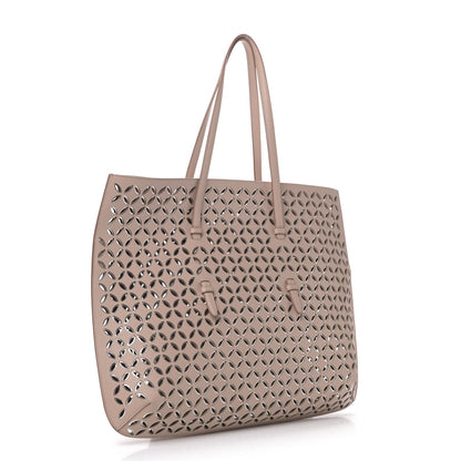 Alaia Calfskin Laser Cut Tote Sable 2 of 4