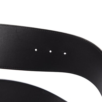 Gucci Moon Calfskin Pearl Double G 70mm Belt 100 40 Black Cream 3 of 5