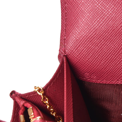 Prada Saffiano Wave Continental Flap Wallet Ibisco Peonia 8 of 9