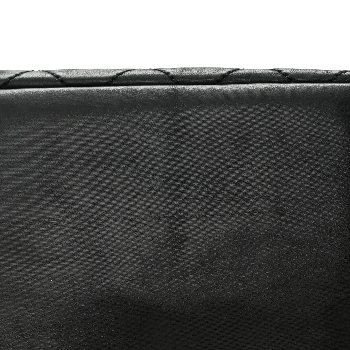 Iridescent Calfskin Quilted In The Mix Shopping Tote Black