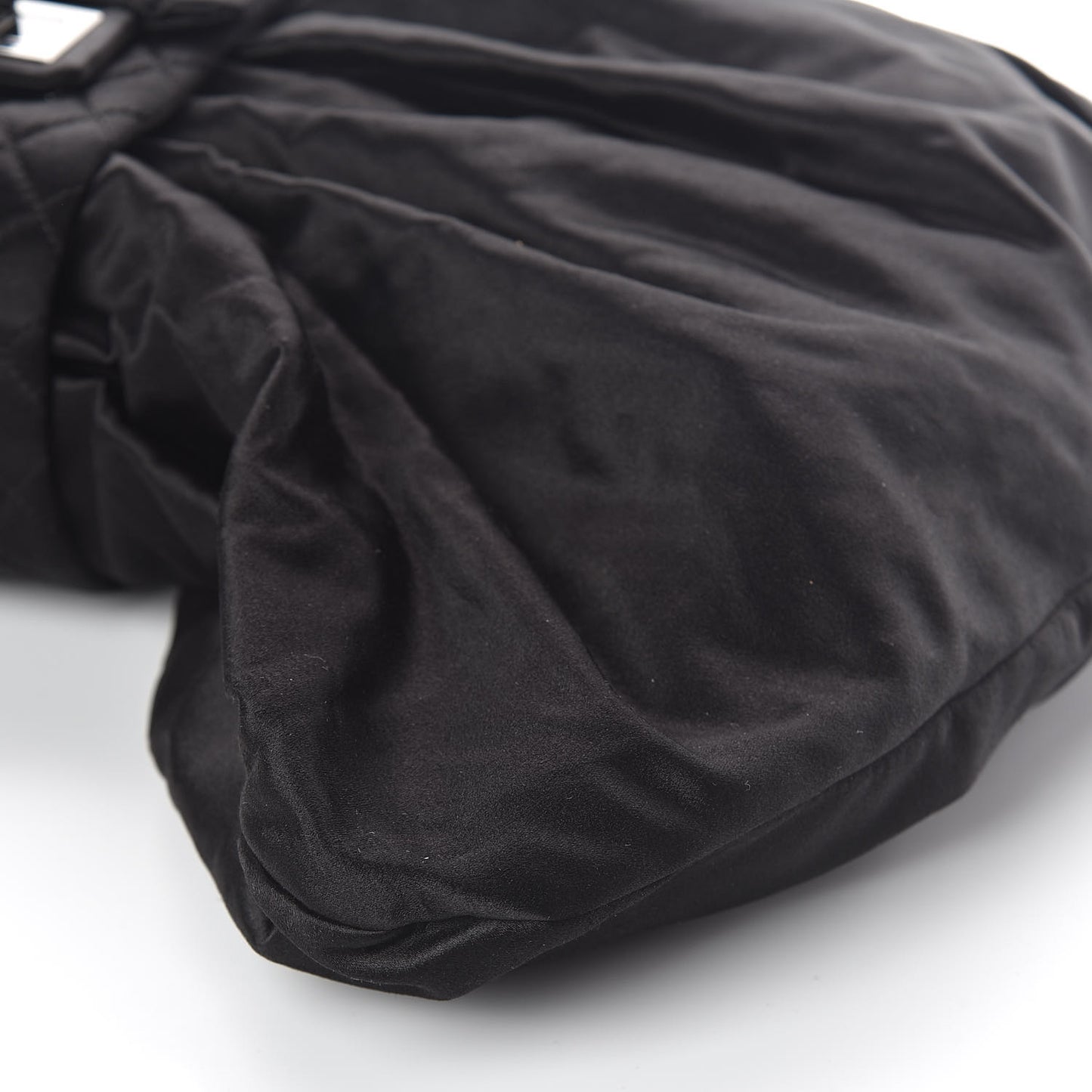 Satin Large Bow Bag Black
