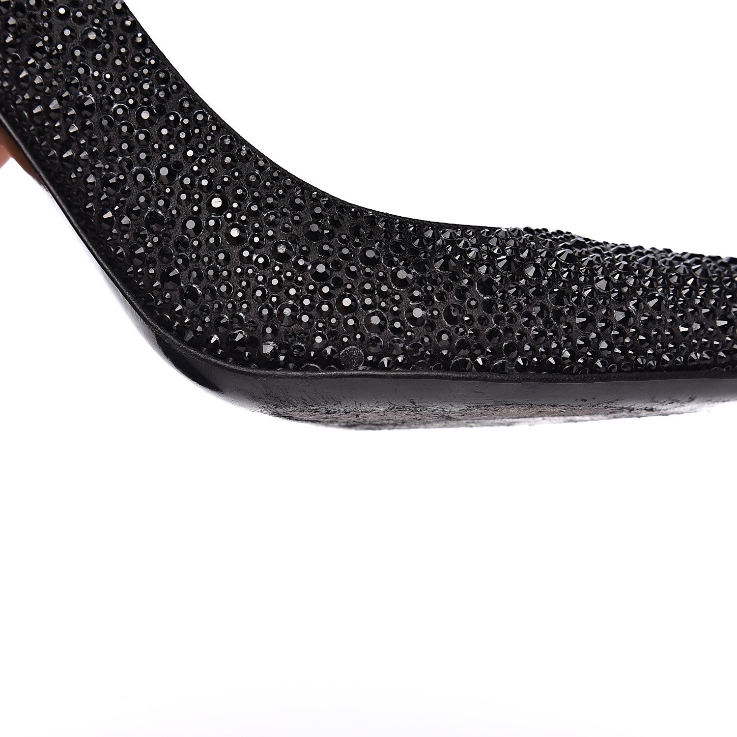 Gucci Satin Crystal Pumps 39.5 Black 9 of 10