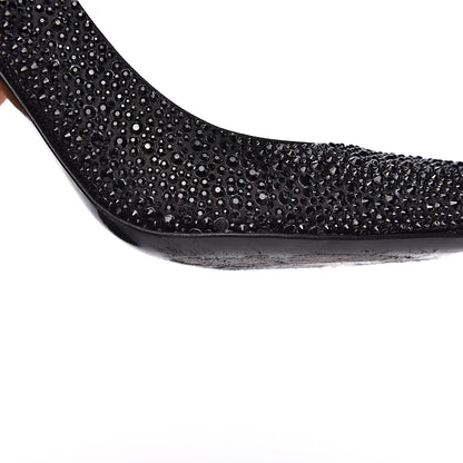 Gucci Satin Crystal Pumps 39.5 Black 9 of 10