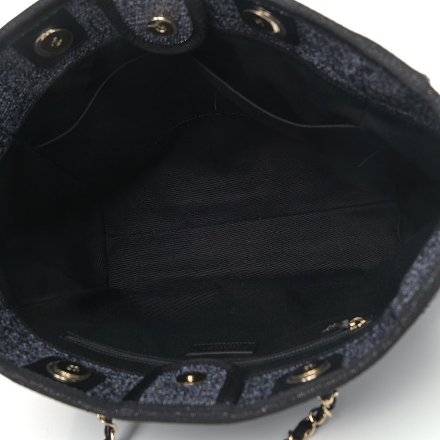 Lurex Boucle Small Deauville Tote Black