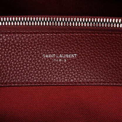 Saint Laurent Grained Calfskin Small Supple Sac De Jour Dark Pallisandre 8 of 13