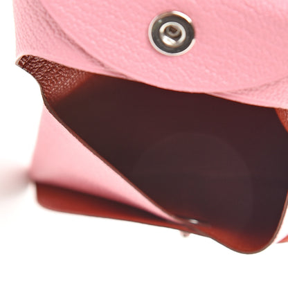 Hermes Chevre Mysore Verso Bastia Coin Purse Rose Confetti Brique 5 of 8