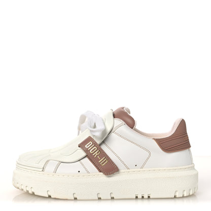 Christian Dior Calfskin Bi-Color Dior-ID Platform Sneakers 36.5 White Nude 1 of 12
