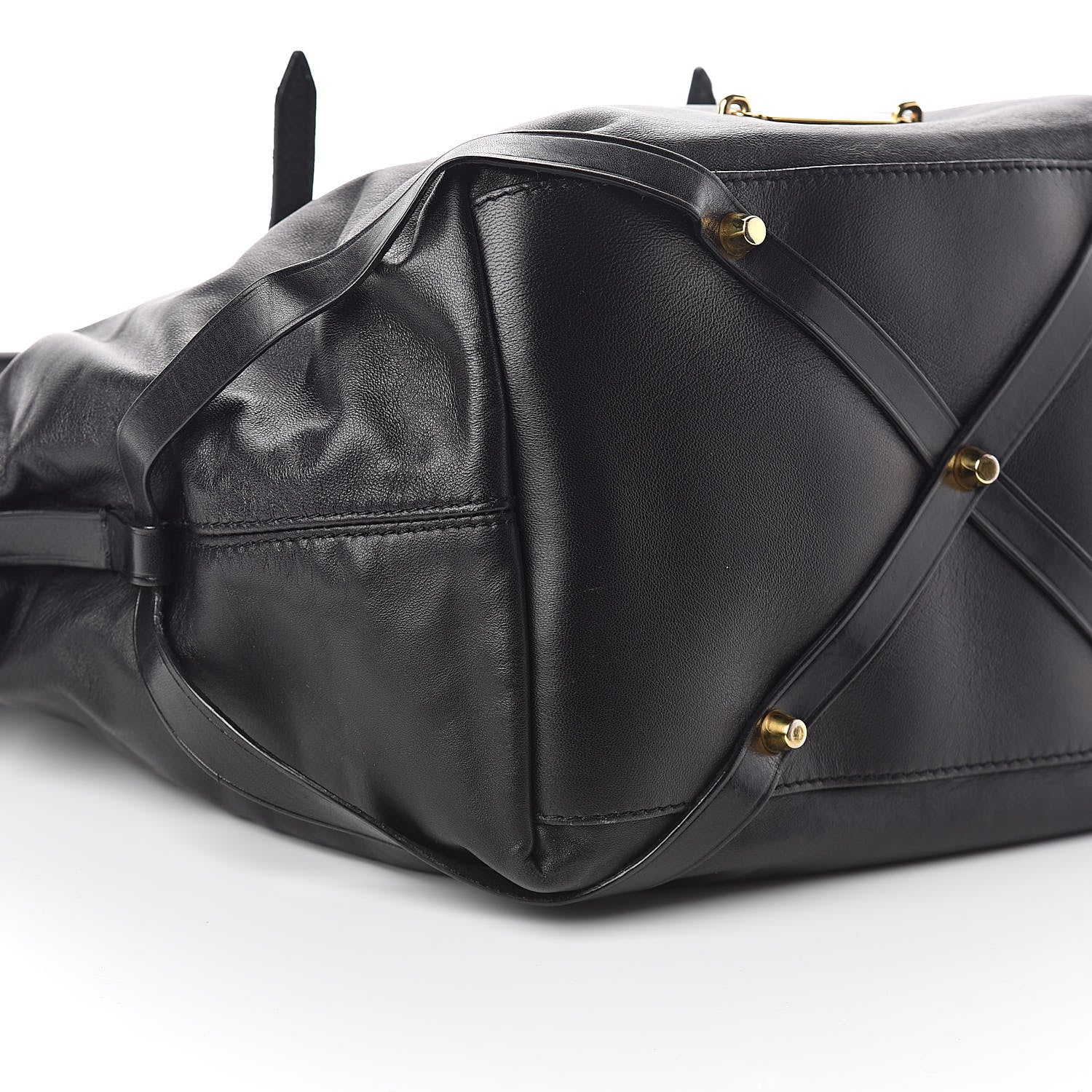 Burberry Lambskin Medium East West Tote Black 8 of 9