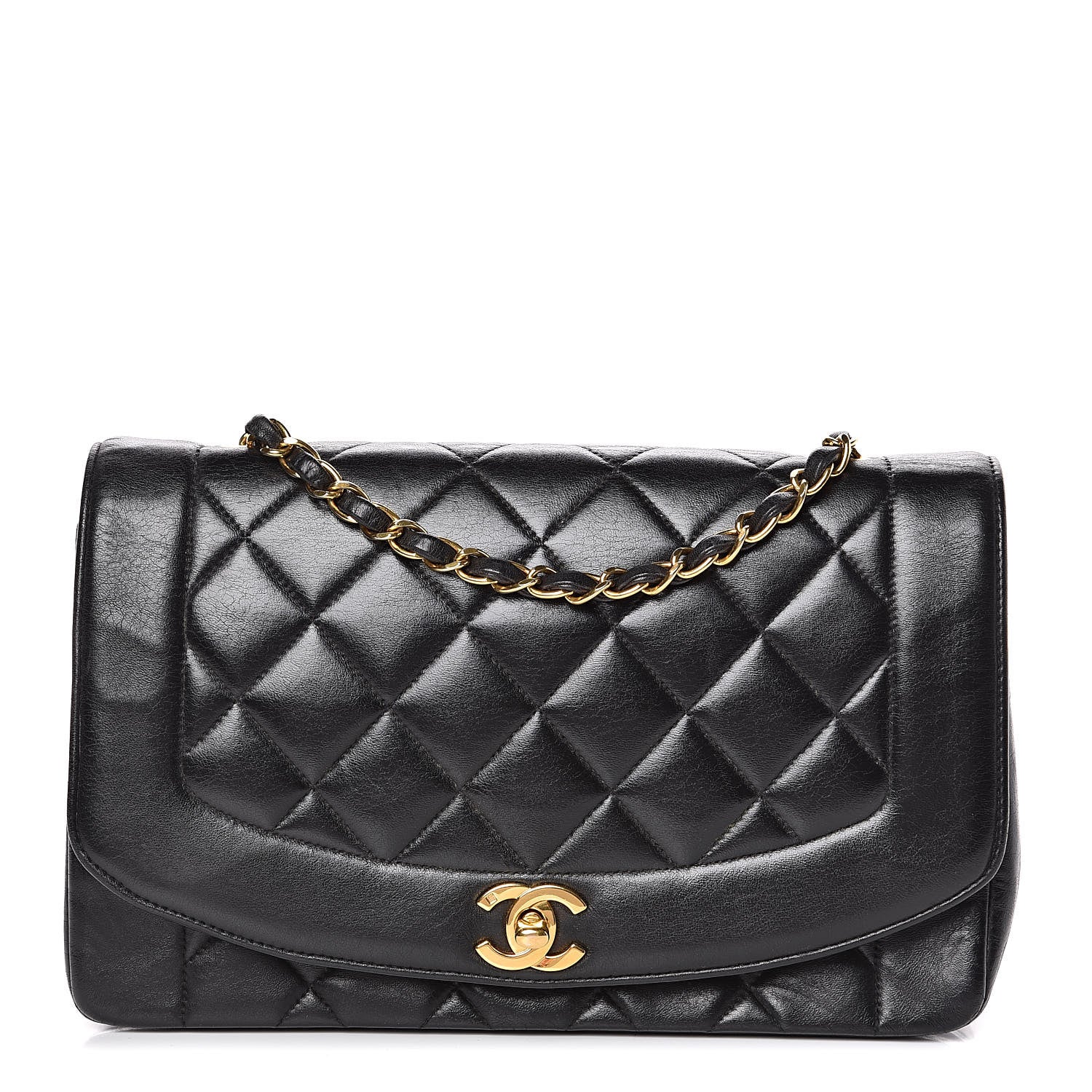 Chanel Lambskin Quilted Medium Single Flap Black 1 of 14