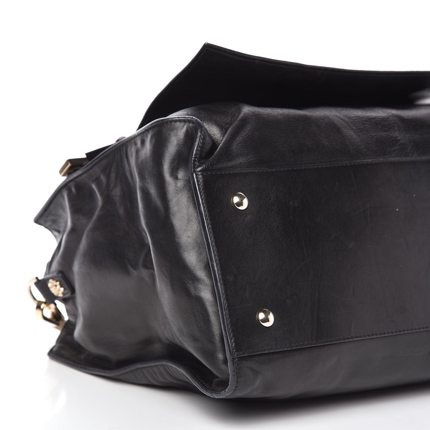 Calfskin Large Palazzo Tote Bag Black