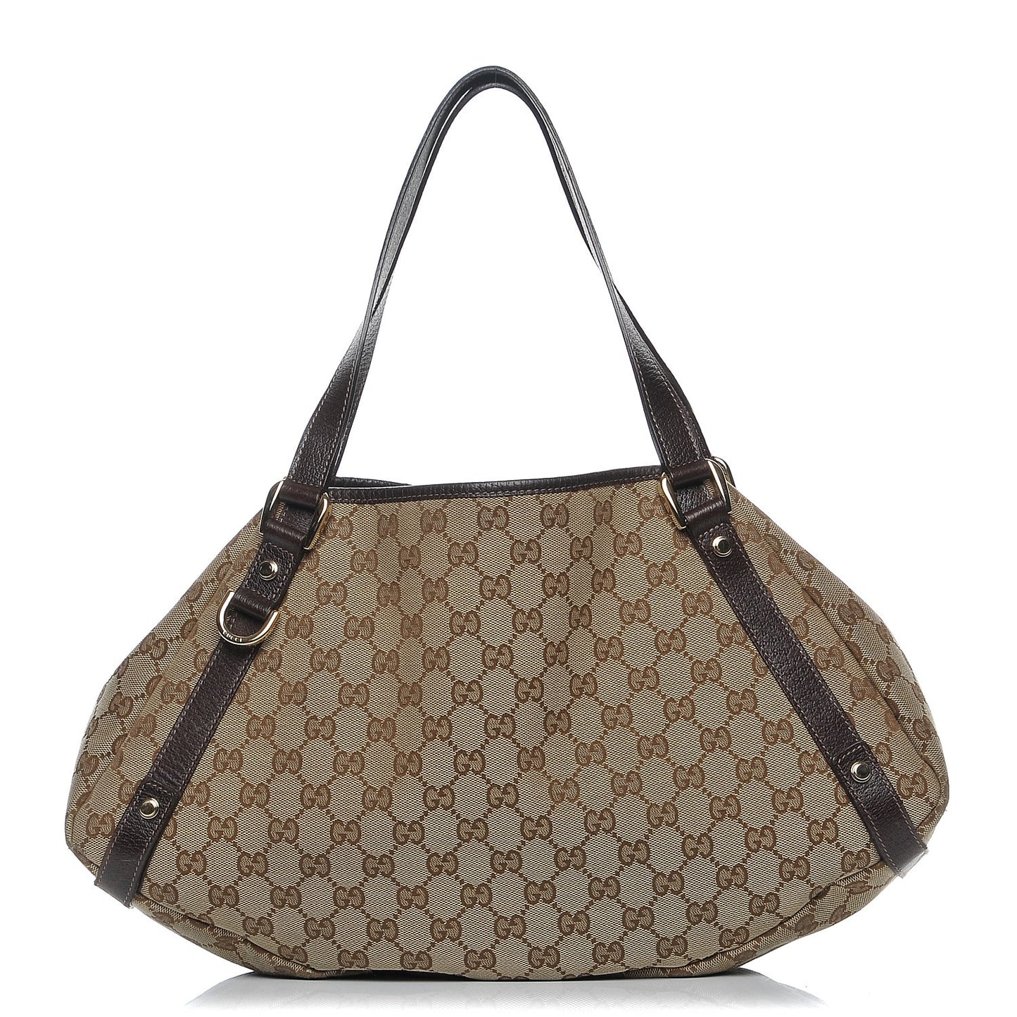 Monogram Medium Abbey Shoulder Bag Dark Brown
