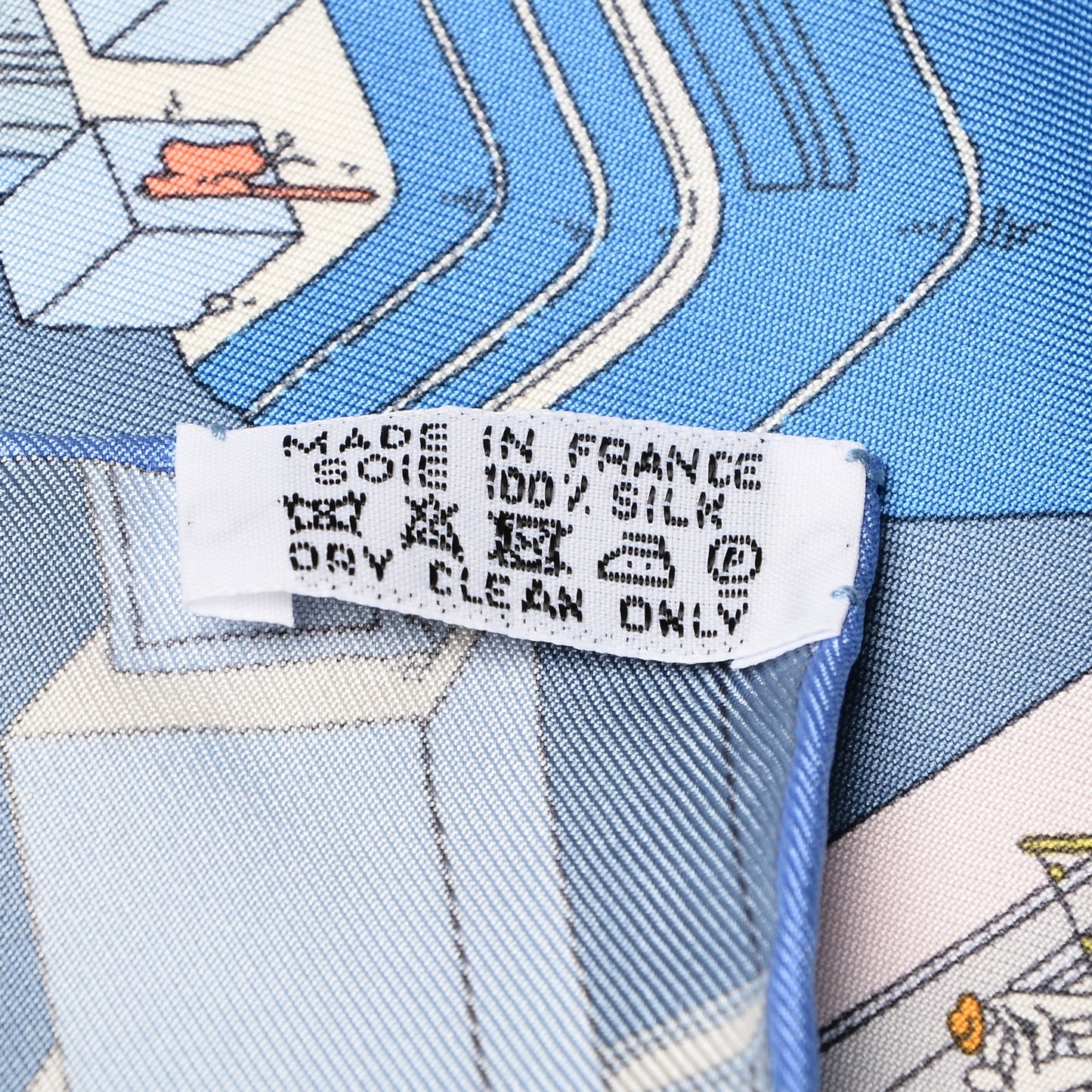 Silk The Battery New York Scarf 90 Bleu Vert Rose Pale