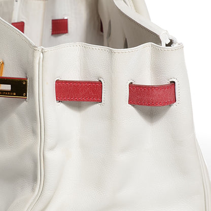 Hermes Swift Bi-Color Birkin 35 Blanc Rouge Vif 20 of 24