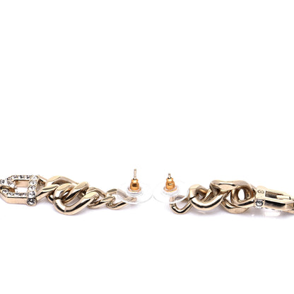 Chanel Metal Crystal CC Vendome CC Dangle Earrings Gold 4 of 6