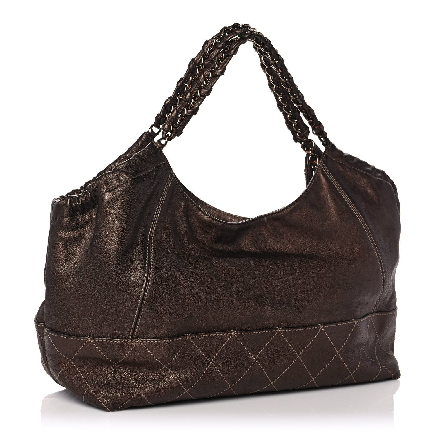 Chanel Metallic Calfskin Baby Coco Cabas Bronze 3 of 10