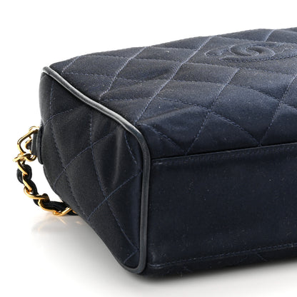 Chanel Satin Diamond Quilted Tassel CC Camera Case Black 10 of 11