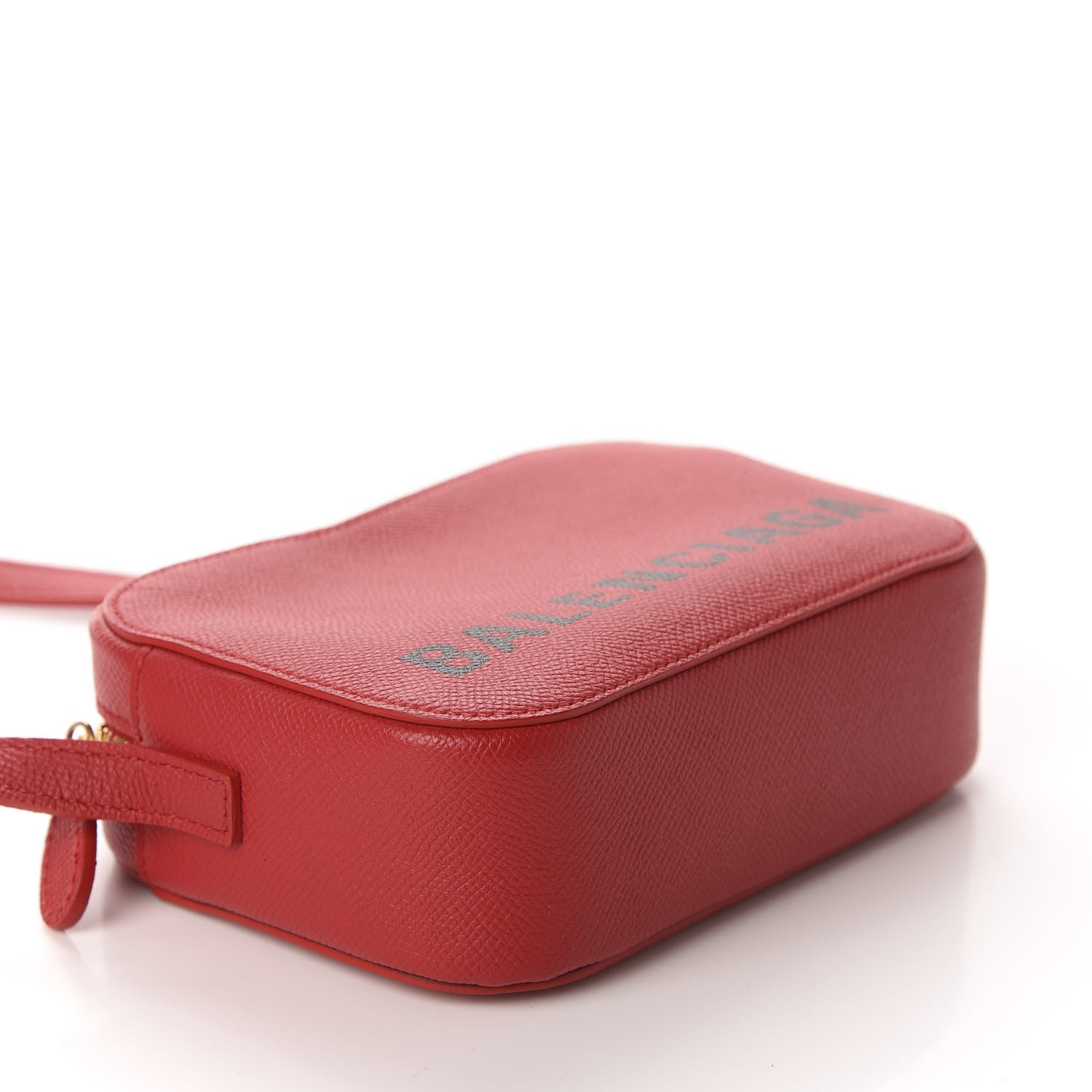 Balenciaga Signature Grained Calfskin Logo XS Ville Camera Bag Rouge Lantern Black 4 of 10