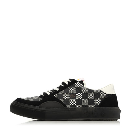 Louis Vuitton Damier Distorted Mens LV Ollie Sneakers 9 Black 1 of 4