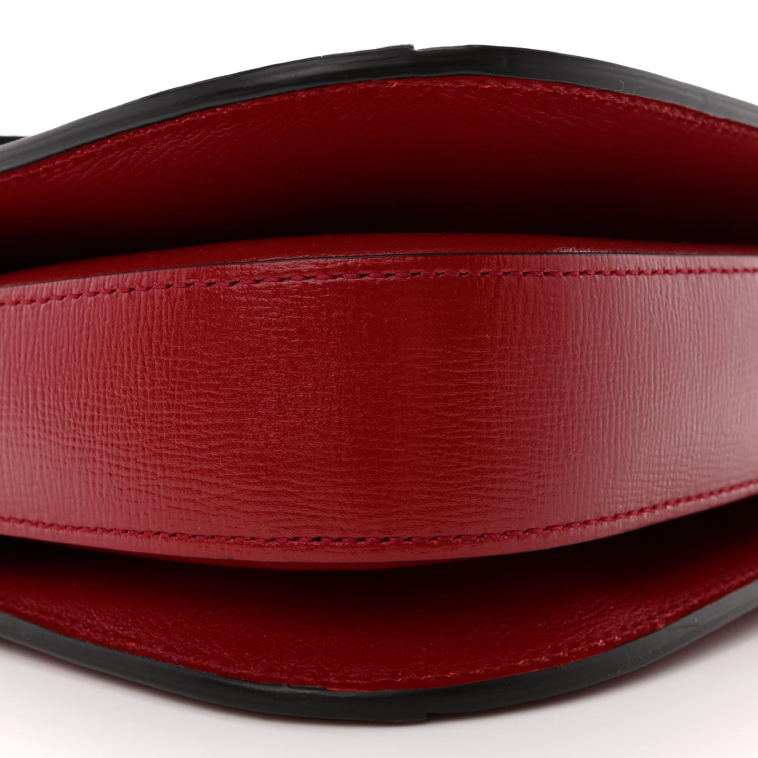 Gucci GG Supreme Monogram Azalea Calfskin Horsebit 1955 Shoulder Bag Beige Ebony New Cherry Red 10 of 14