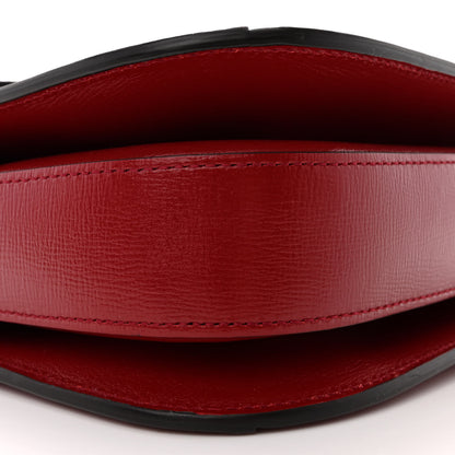 Gucci GG Supreme Monogram Azalea Calfskin Horsebit 1955 Shoulder Bag Beige Ebony New Cherry Red 10 of 14