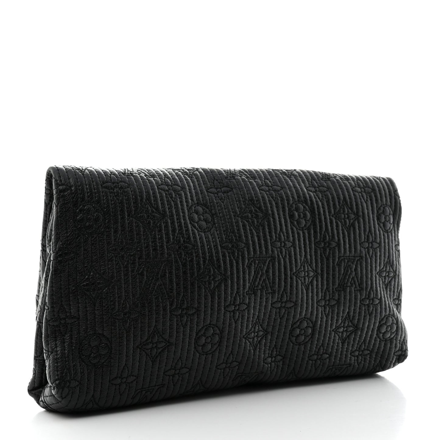 Calfskin Quilted Monogram Altair Clutch Black