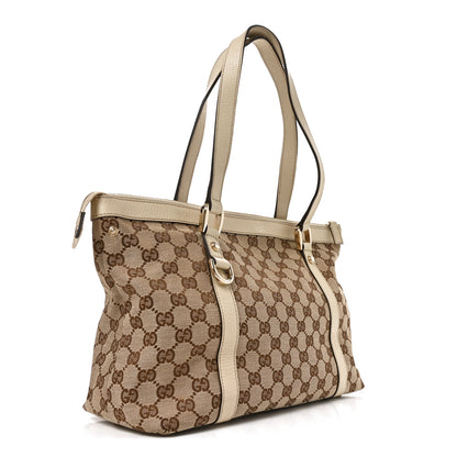 Gucci Monogram Medium Abbey Tote Off White 2 of 9