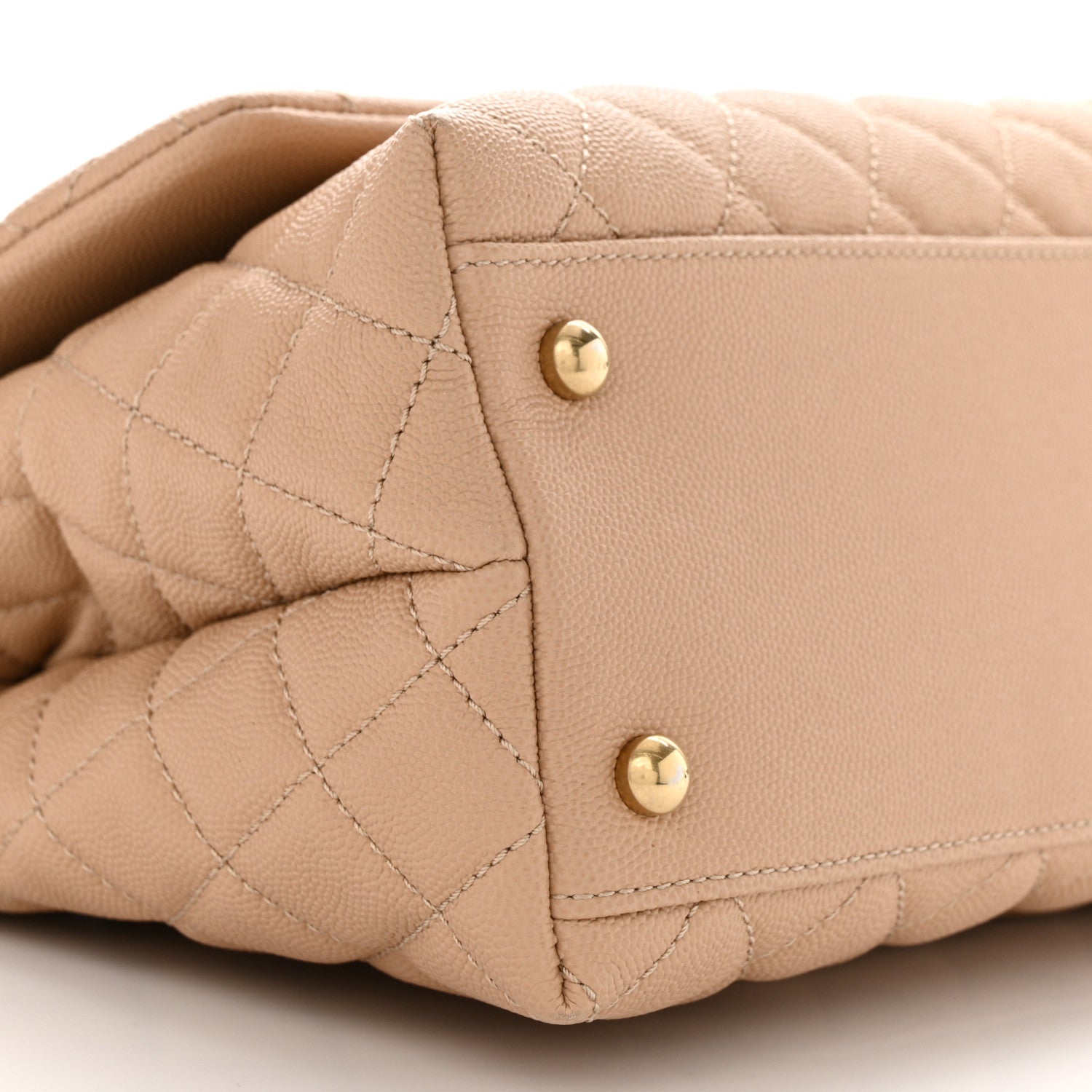 Chanel Caviar Lizard Embossed Quilted Small Coco Handle Flap Beige 9 of 12