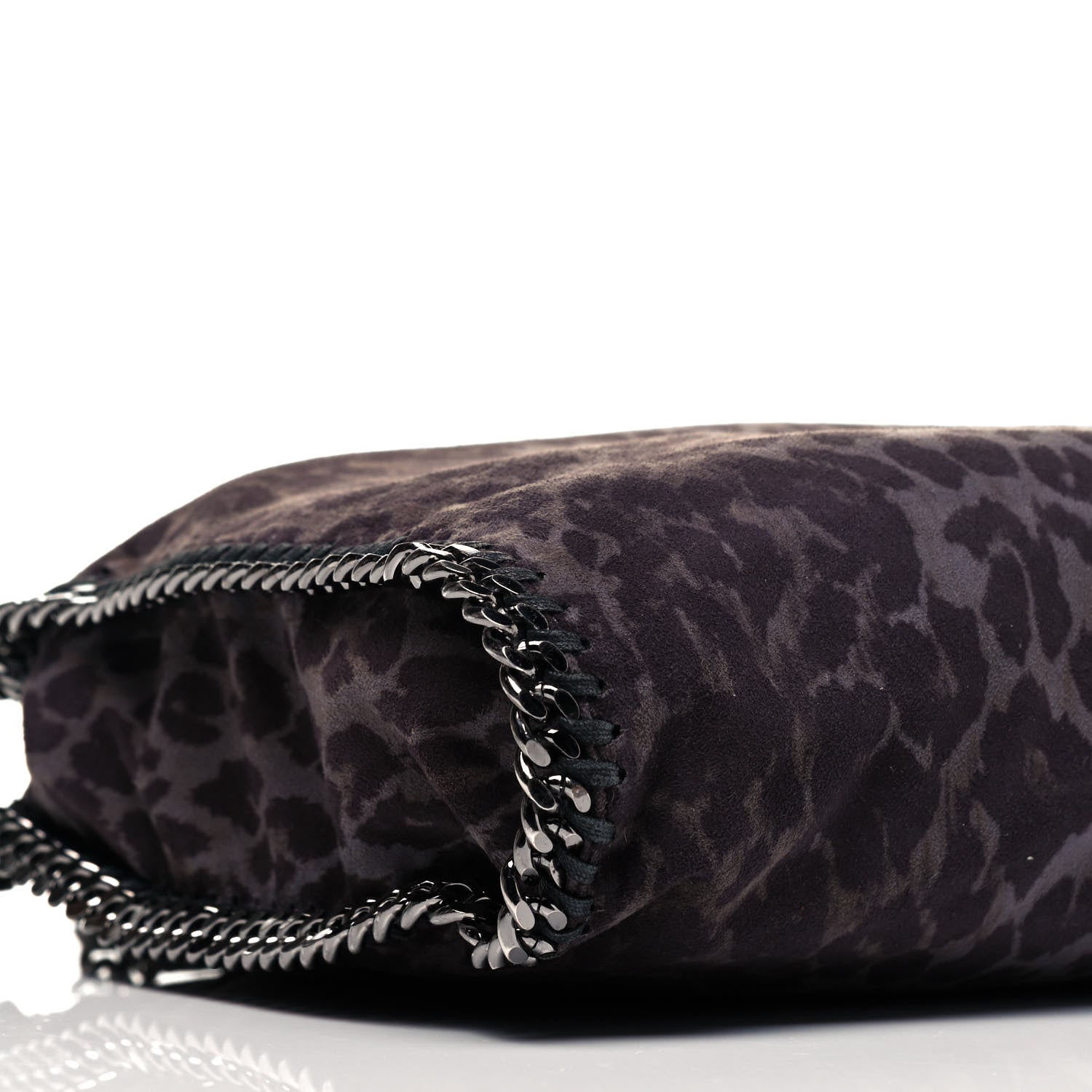 Stella McCartney Shaggy Deer Leopard Print Small Falabella Tote Grey 5 of 10