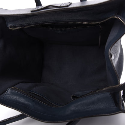 Celine Drummed Calfskin Mini Luggage Slate 5 of 9