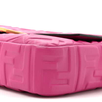 Fendi Nappa FF 1974 Embossed Baguette Ciclamino Pilar 9 of 11