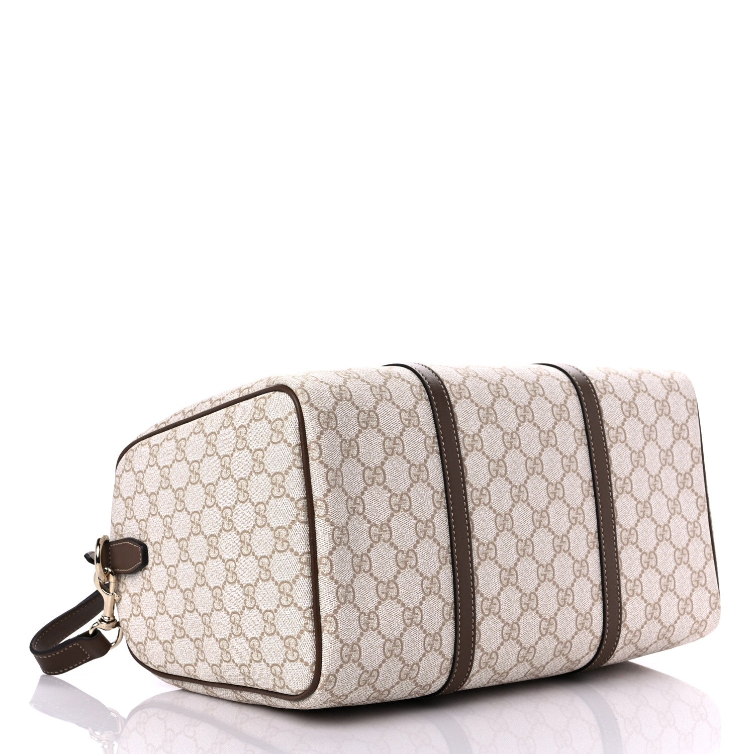 Gucci GG Supreme Monogram Calfskin Medium Nice Boston New Mystic White Beige Brown 4 of 9