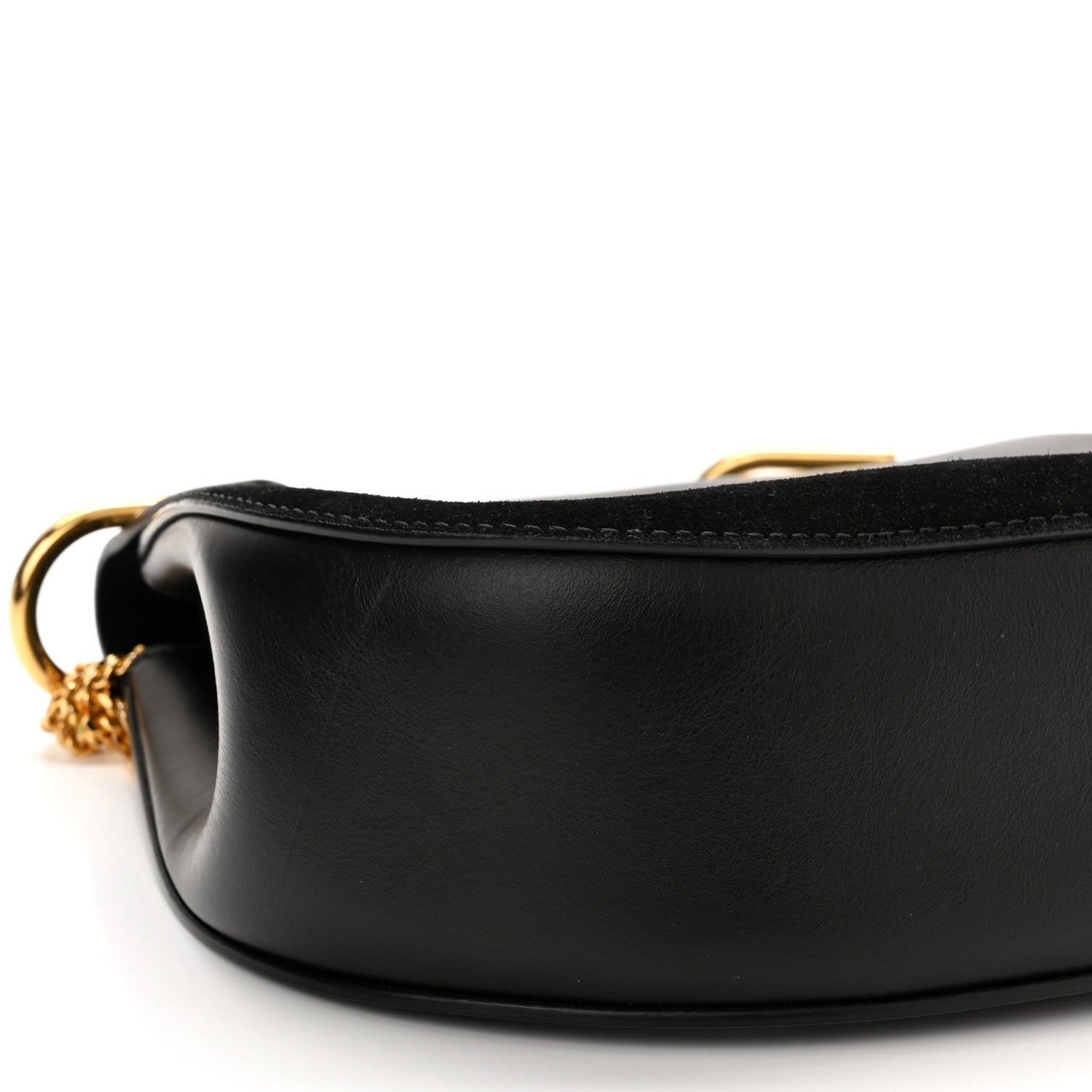 Chloe Suede Smooth Calfskin Drew Shoulder Bag Black 9 of 10