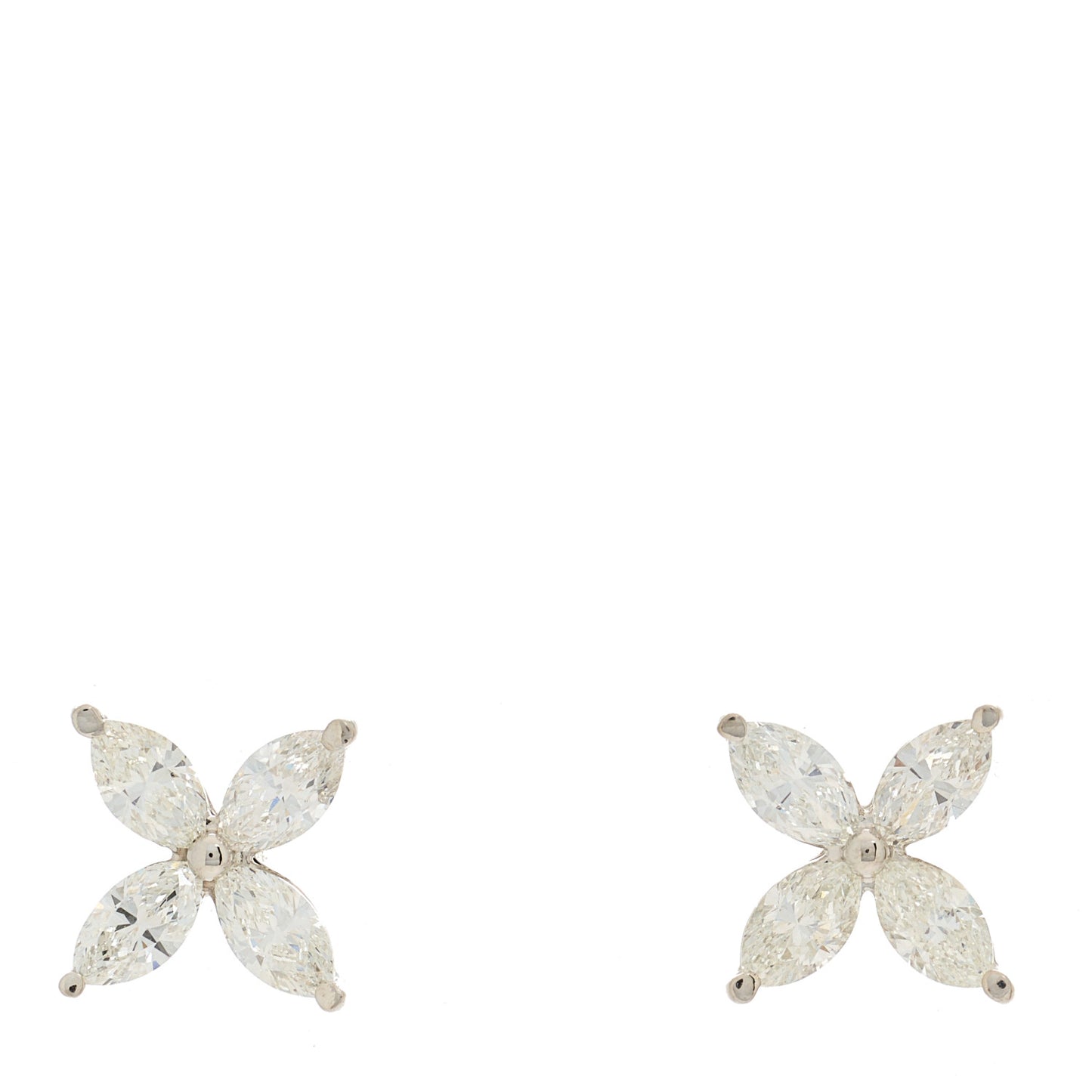 Platinum Diamond Large Victoria Earrings