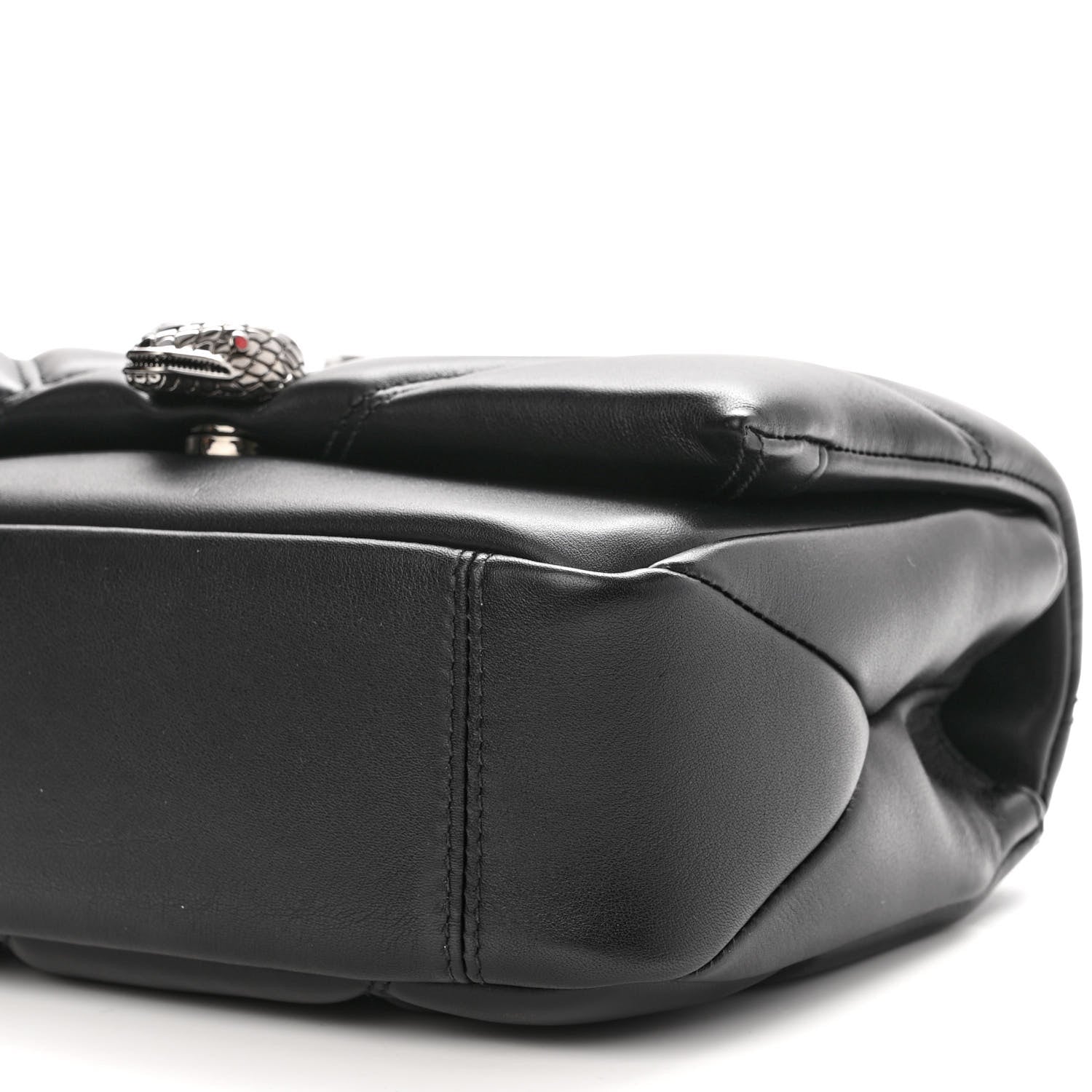 Bulgari Calfskin Matelasse Serpenti Cabochon Crossbody Bag Black 9 of 10