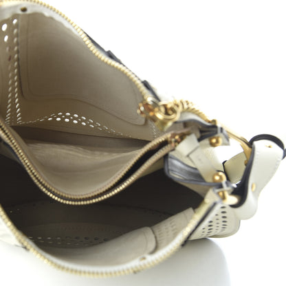 Chloe Calfskin Perforated Small Hayley Hobo Lace White 5 of 9