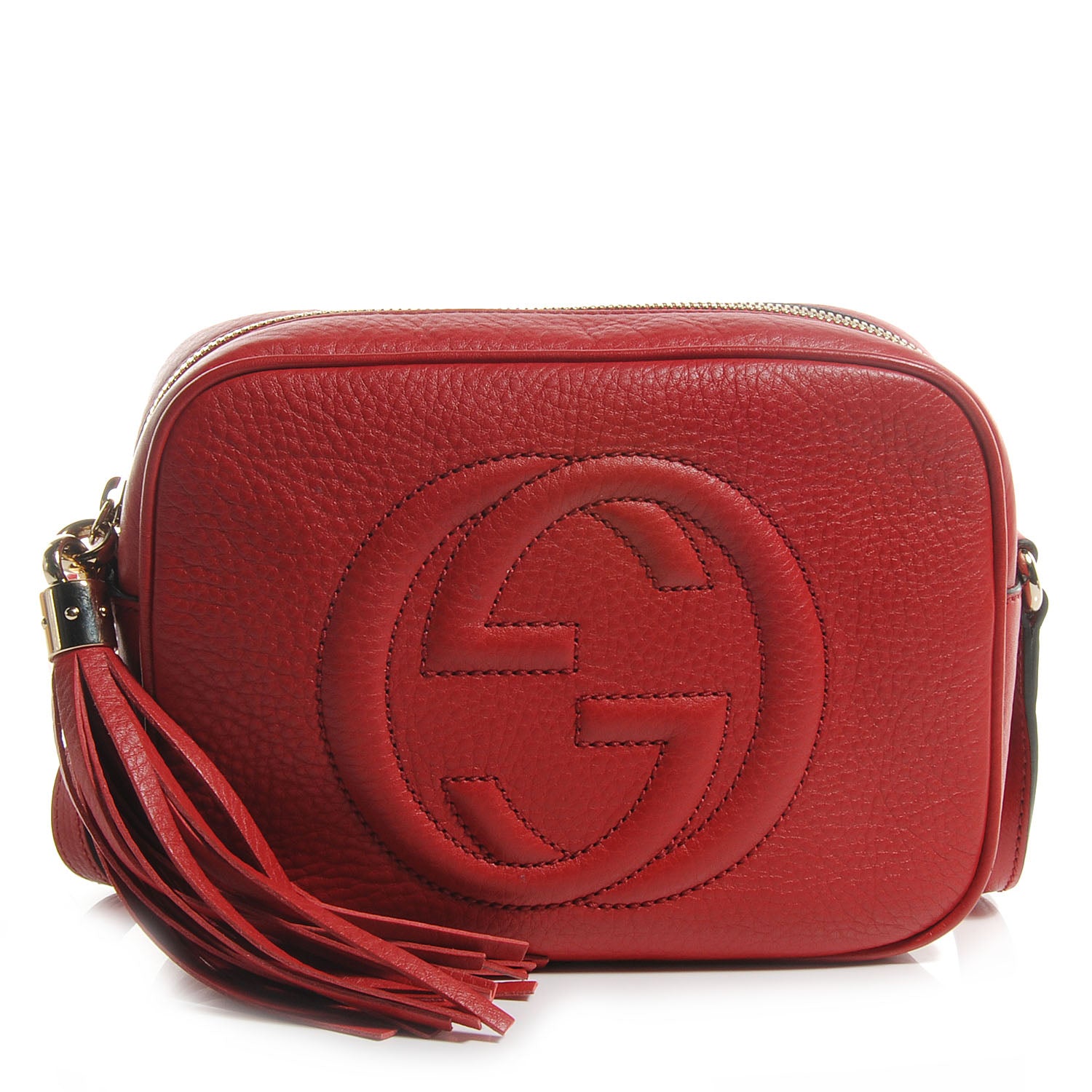 Gucci Pebbled Calfskin Small Soho Disco Bag Vibrant Red 1 of 9