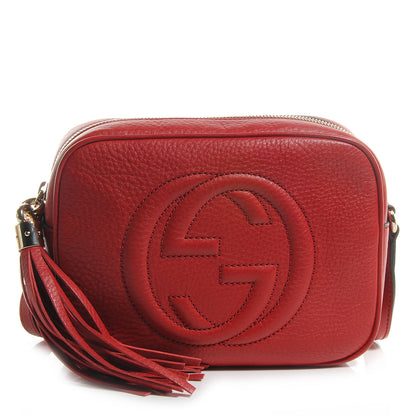 Gucci Pebbled Calfskin Small Soho Disco Bag Vibrant Red 1 of 9