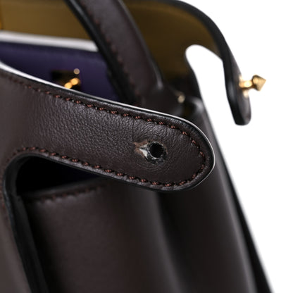 Fendi Vitello Tahiti Burro Bi-Color Medium Peekaboo Iconic Essentially Satchel Maya 12 of 13