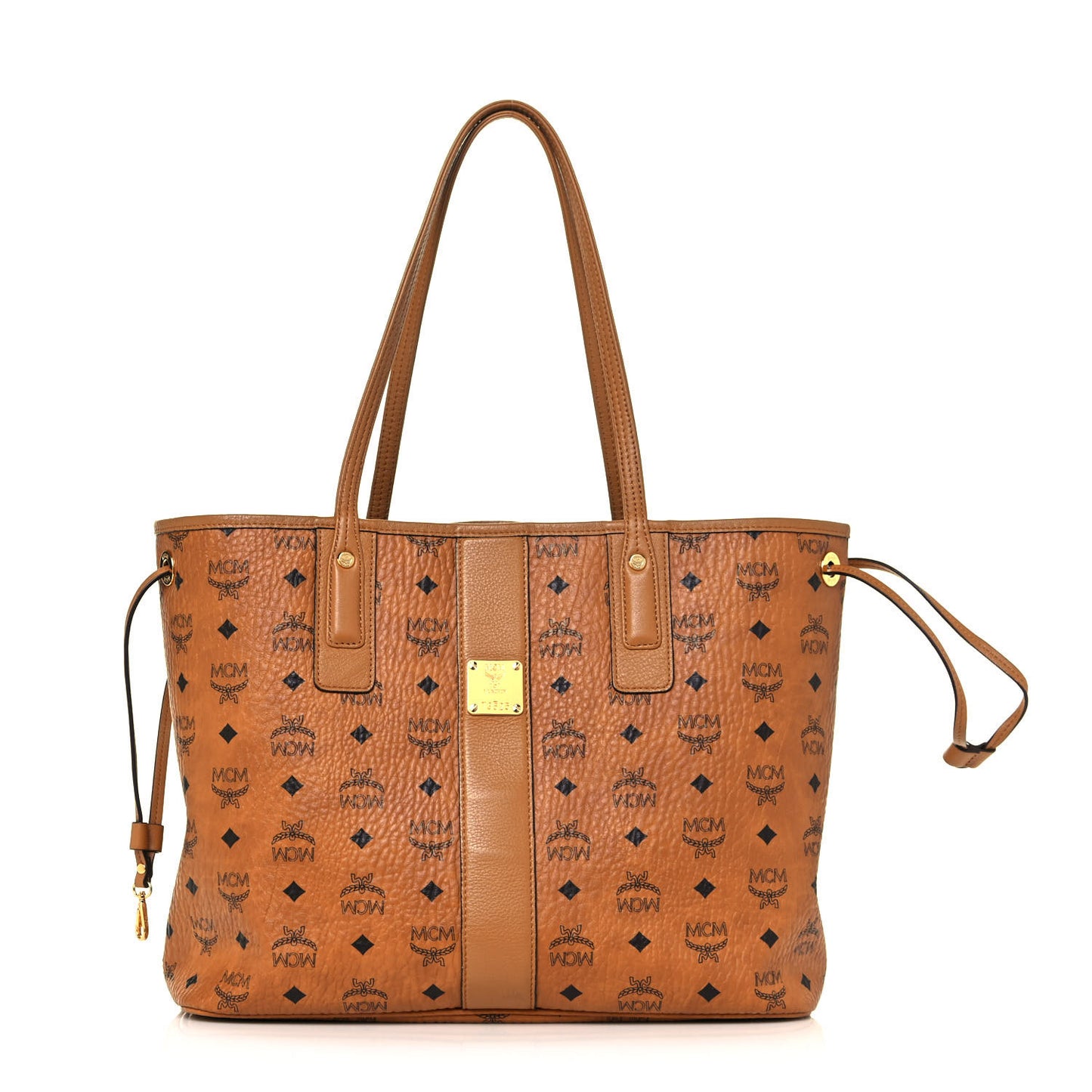 Visetos Medium Liz Reversible Shopper Tote Cognac