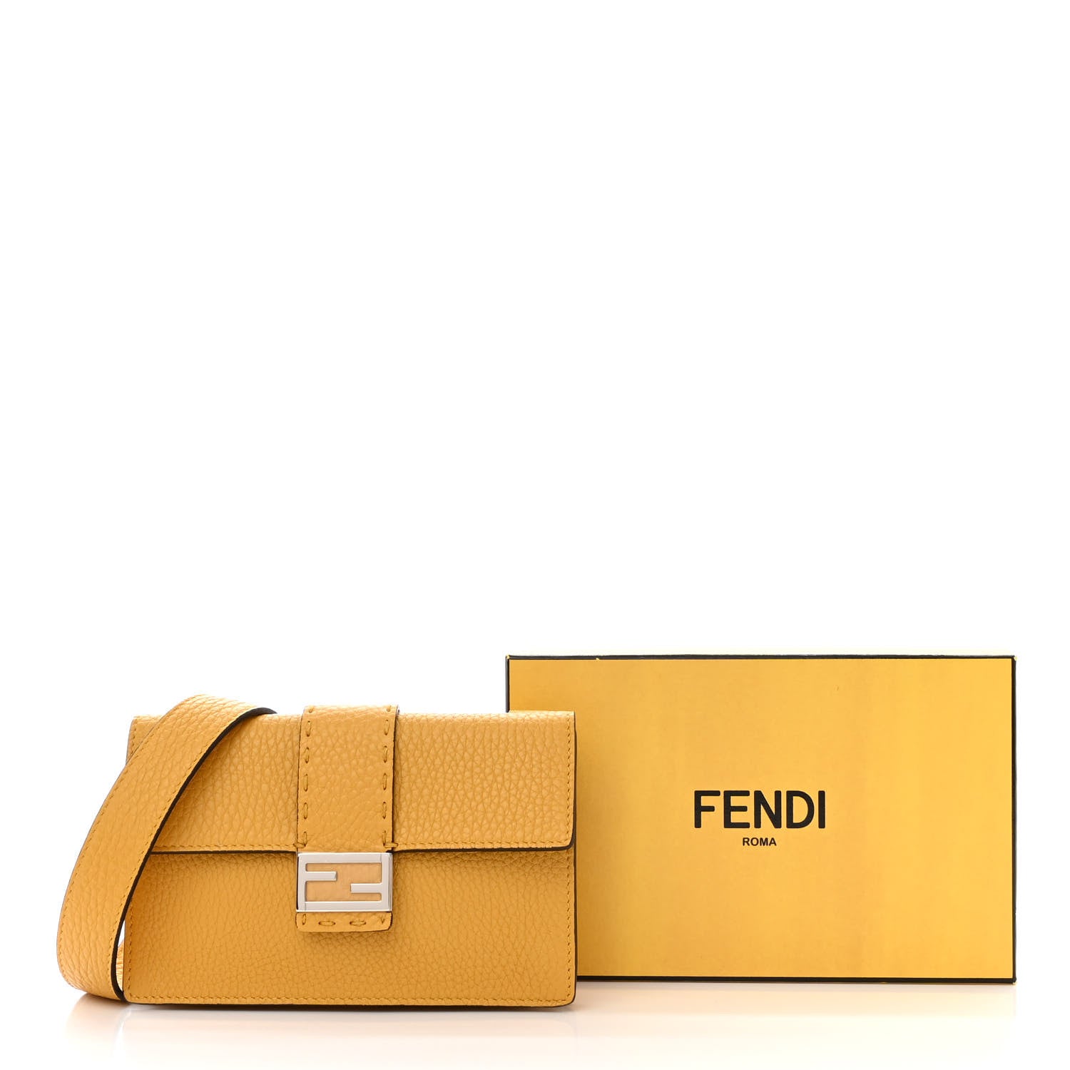 Fendi Cuoio Romano Selleria Baguette Belt Pouch Giallo Fendi 11 of 11