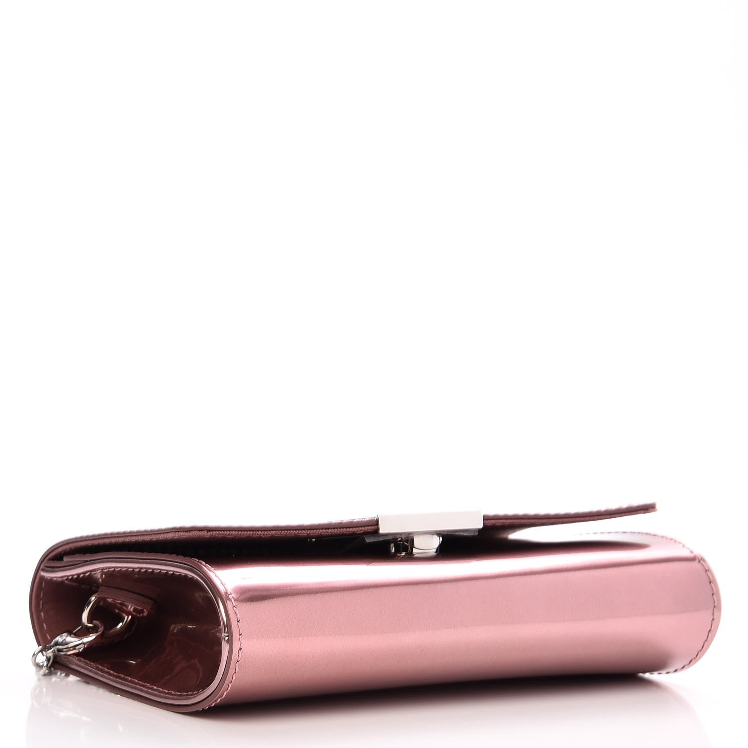 Louis Vuitton Patent Louise PM Chain Clutch Rose Cuivre 4 of 7