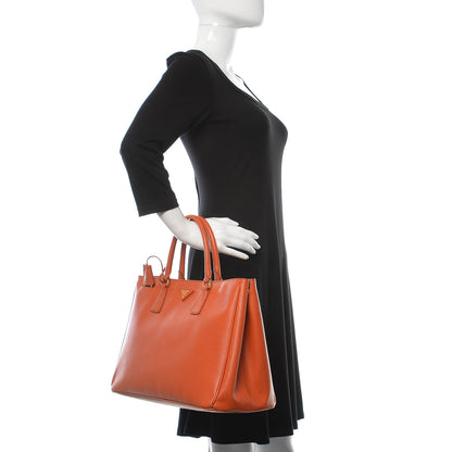 Prada Saffiano Lux Large Tote Papaya 2 of 12
